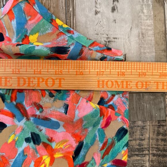 Nic + Zoe Punchy Petals Slip Dress Small Multicolor Artsy Chic Relaxed Fit Maxi - Picture 7 of 10